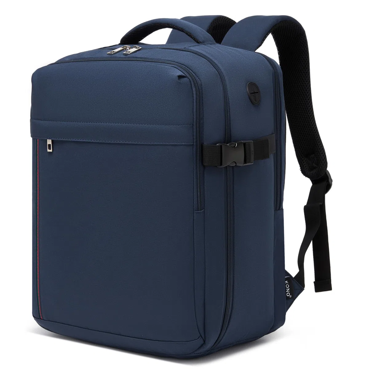 KONO Zaino 40x30x20 Ryanair Bagaglio a Mano 24L, Zaino da Viaggio Aereo Multitasche Compatto Leggero Impermeabile con Scomparto Laptop 15.6 Pollici per Uomo Donna Viaggi Weekend (Blu, 40x30x20cm)