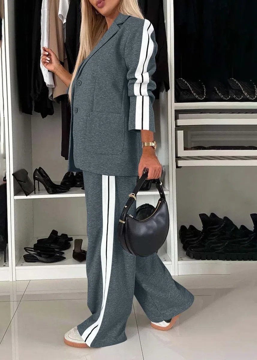 shownicer Completo Donna Tailleur Pantalone Curvy Completo Pantaloni e Giacca Tuta Due Pezzi Ufficio e Lavoro Blazer Tuta Slim Fit Completo Tailleur da Cerimonia
