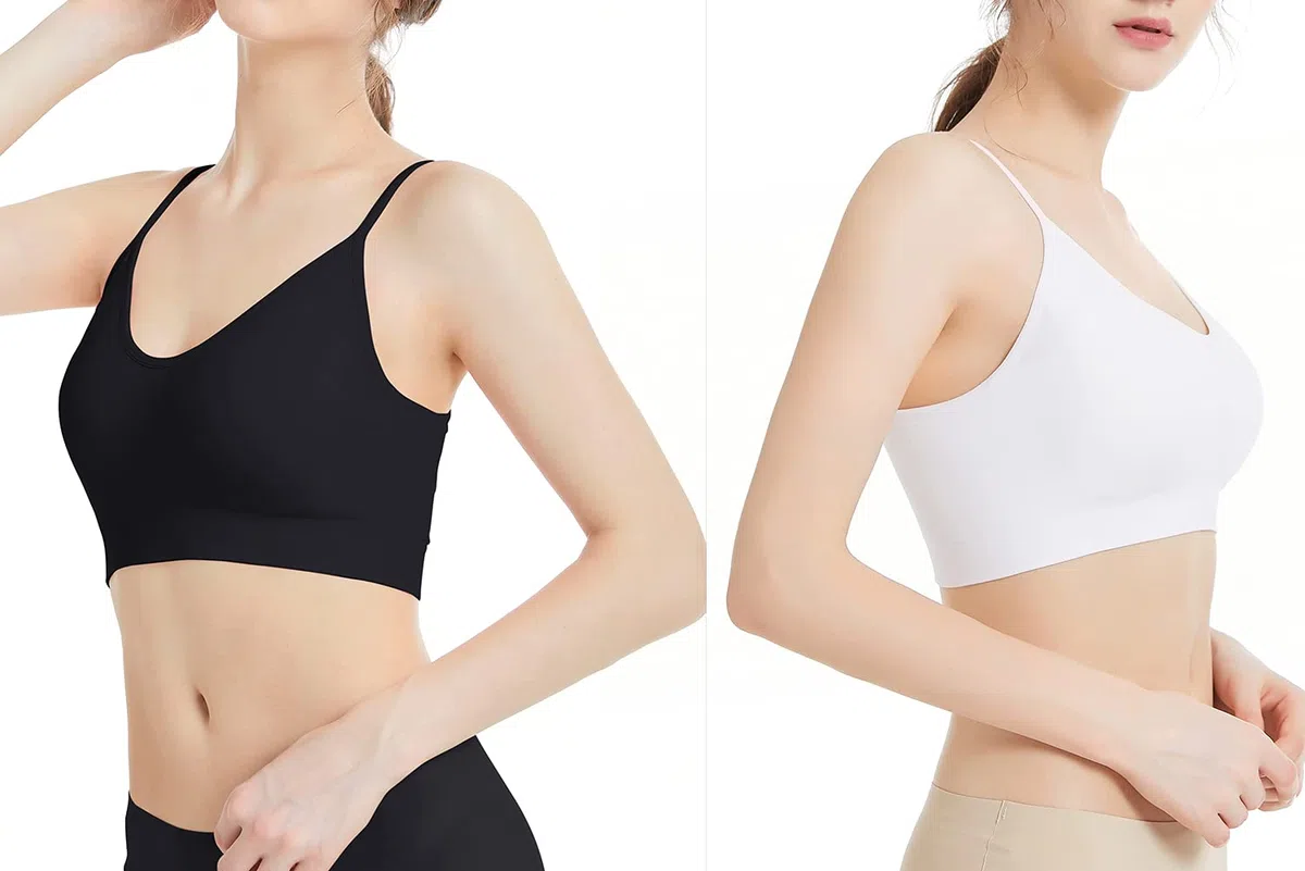 Reggiseno Senza Ferretto Bralette Imbottite per Le Donne Cinghie Sonno Reggiseni Senza Cuciture Yoga Sport Bras