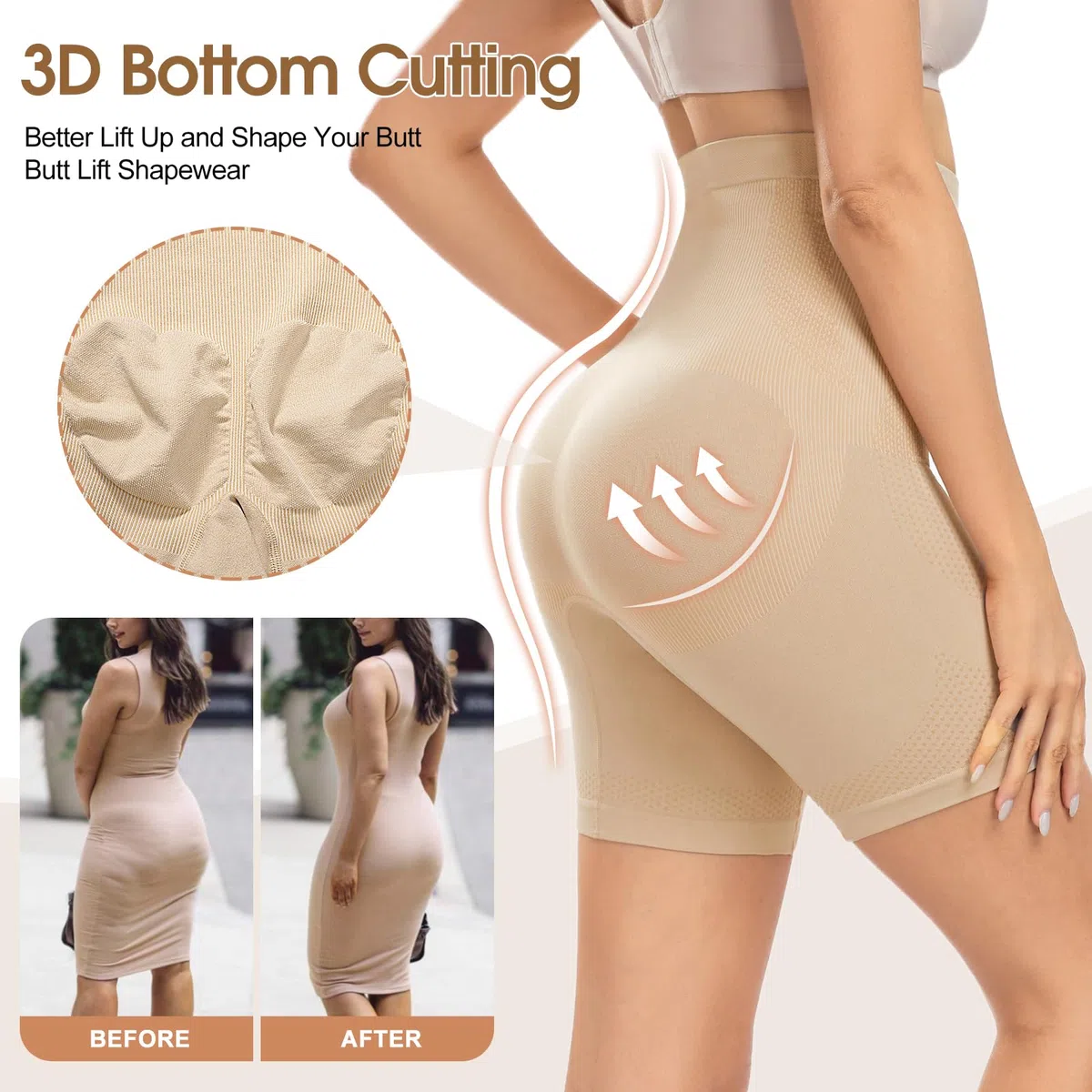 Guaina Contenitiva Donna Vita Alta Elasticizzata Senza Cuciture Modellante Pancia Piatta Mutande Contenitive Donna con Antiscivolo Shapewear Post Parto