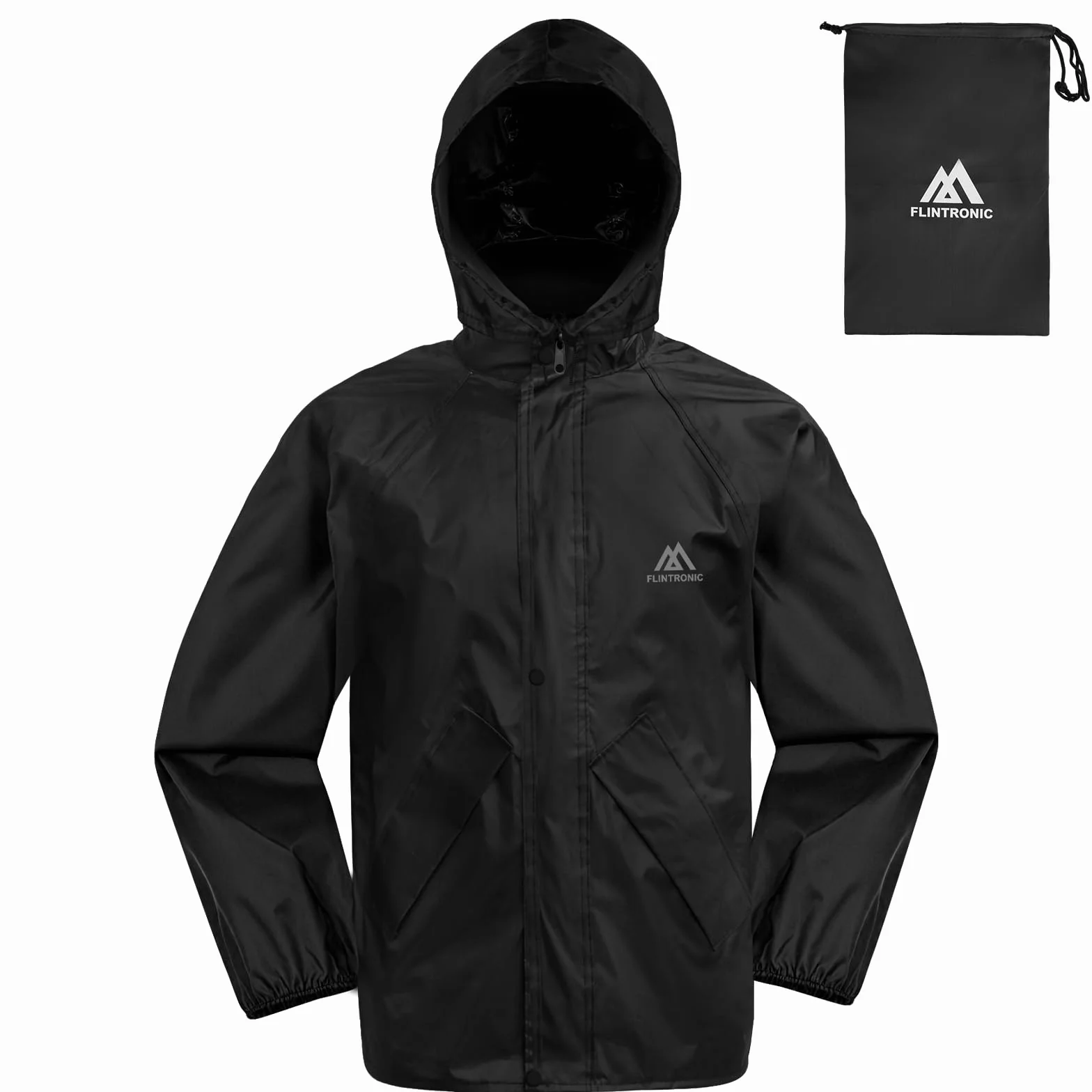 flintronic Giacca impermeabile Rain Jacket, Impermeabile Leggero Antivento con Cappuccio, per Bambini e Bambine, Impermeabile da Esterno per la Pioggia