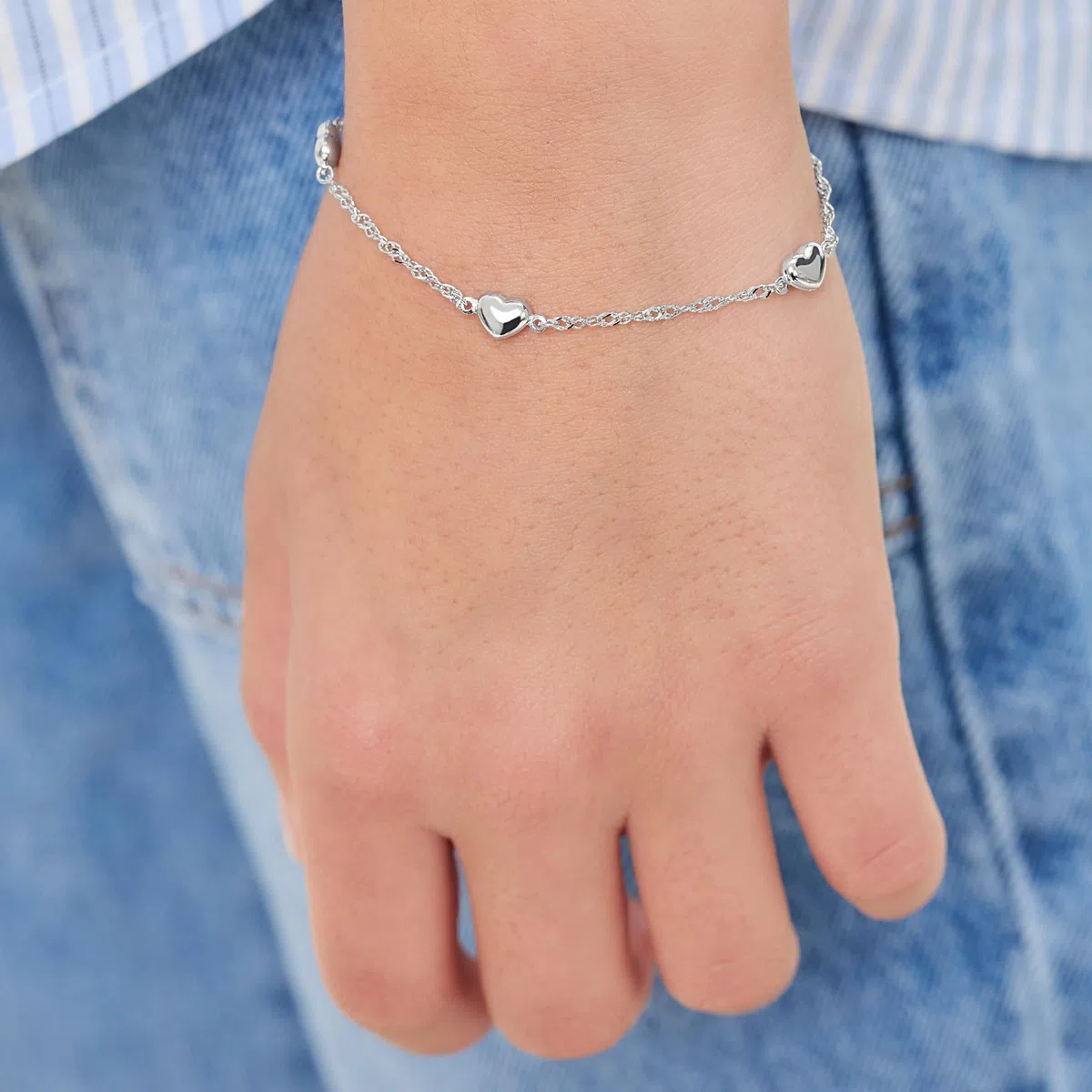 amor Bracciale in argento sterling 925 per bambine, in argento, fornito in confezione regalo per gioielli