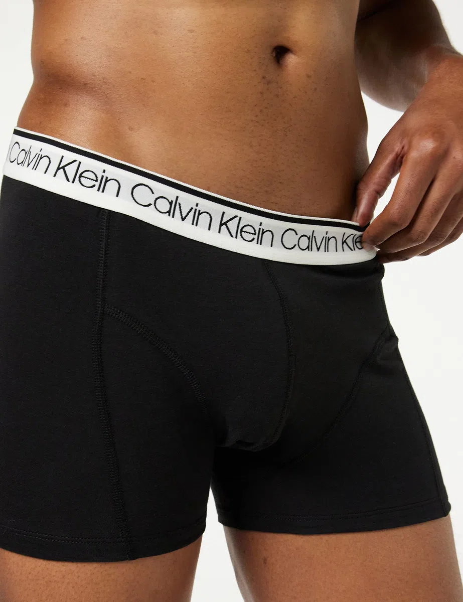 Calvin Klein Uomo Pantaloncini Boxer Confezione da 3 con Fascia con Logo
