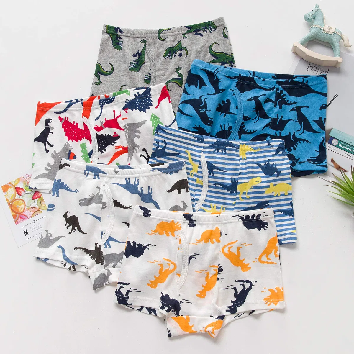 Adorel Boxer Intimo Mutande Cotone Bambino Confezione da 6