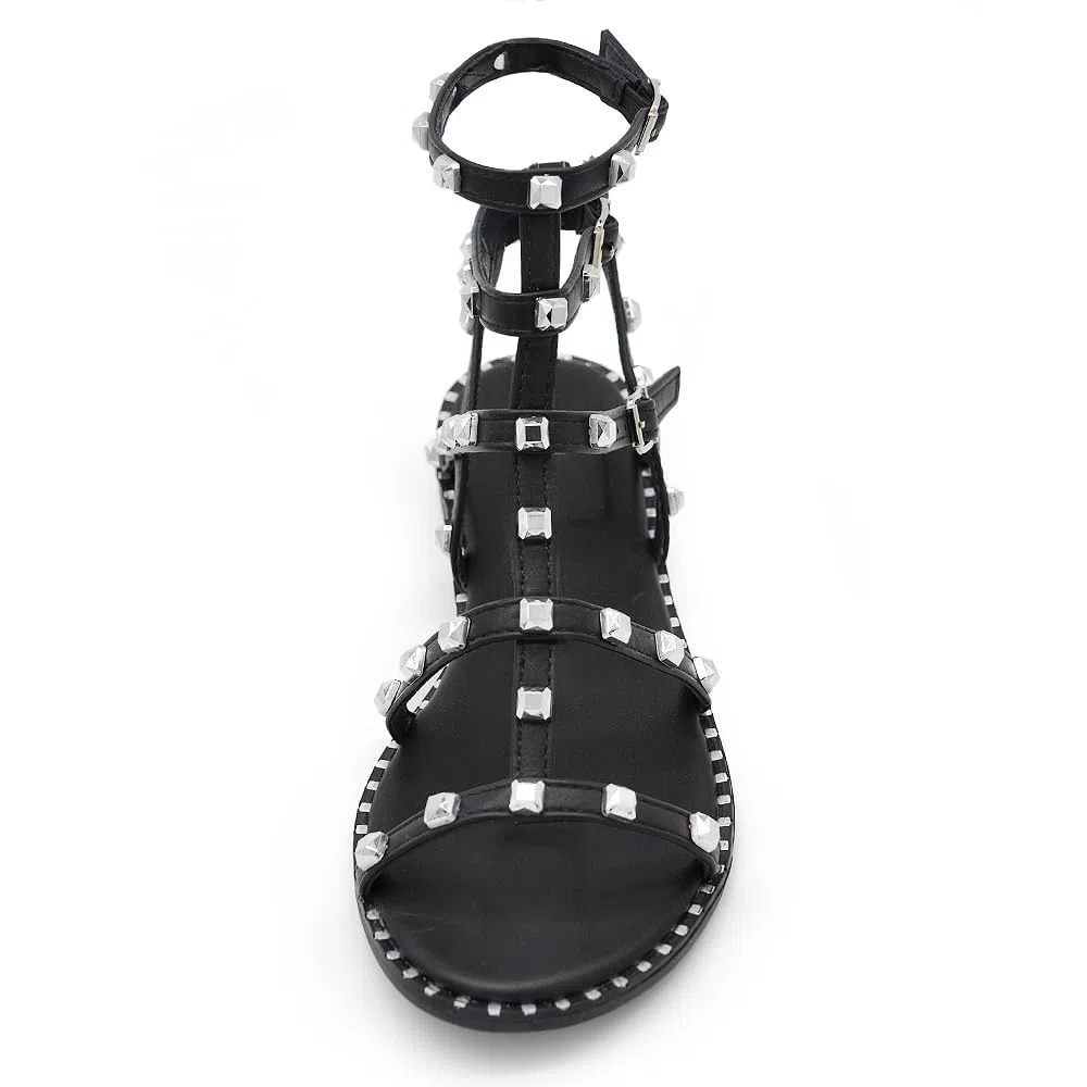 IF Fashion Scarpe Sandali Infradito Gladiatore Stivali Estivi da Donna Con Borchie Pelle Sintetica 6868-136