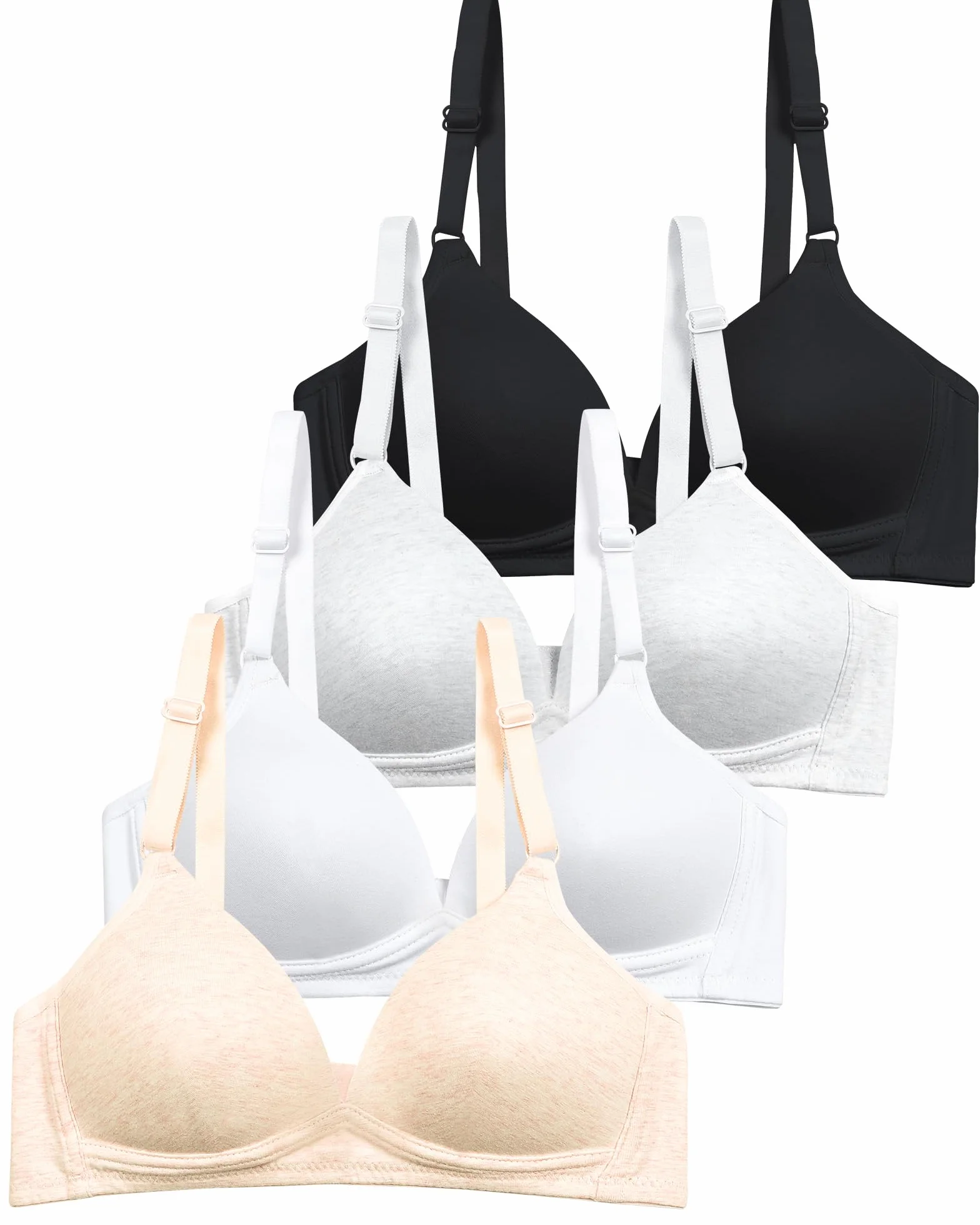 SALIA Girl Reggiseni in Cotone Imbottiti Morbidi per Ragazze e Adolescenti da 12 a 14 Anni Senza Ferretto Brassiere Ragazza