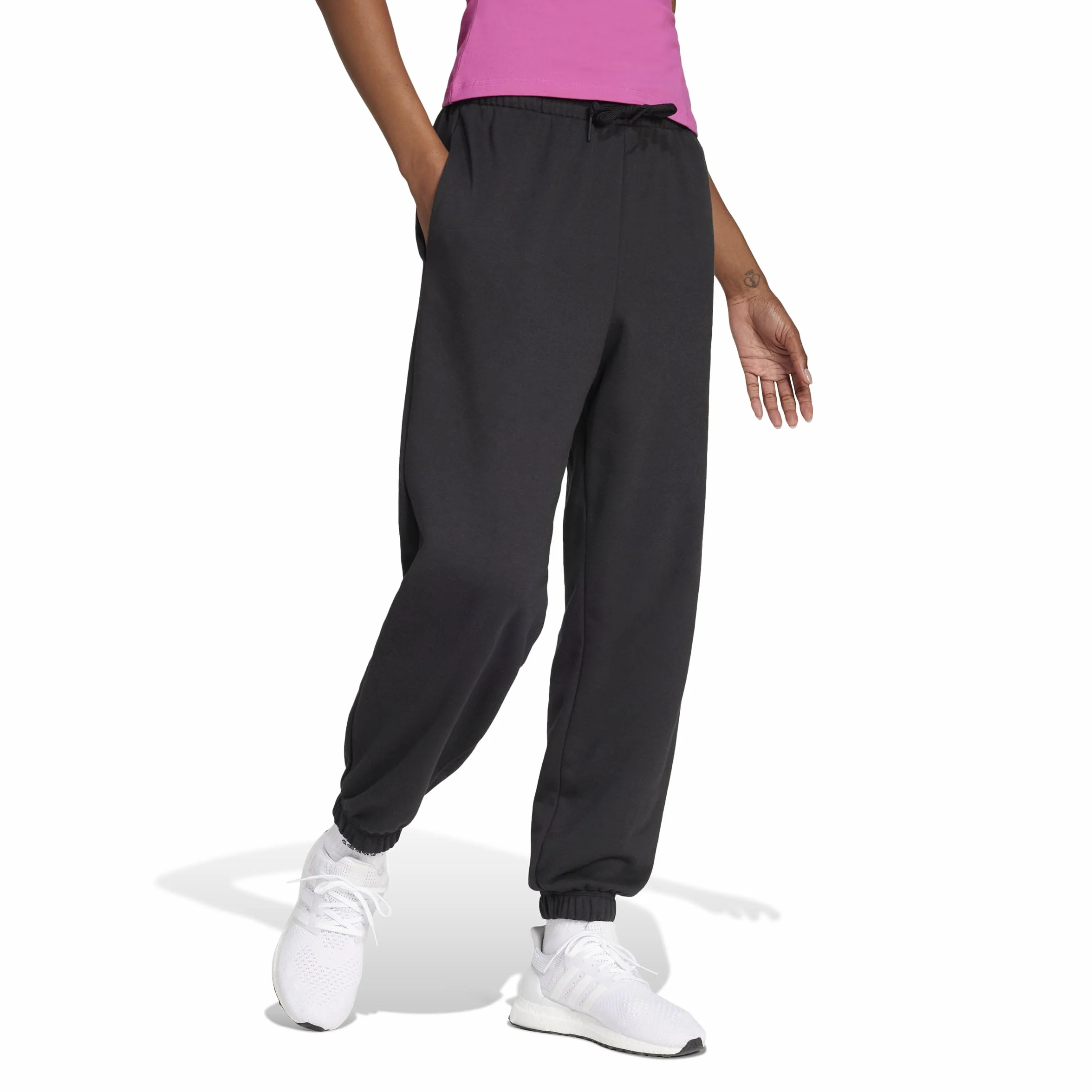 adidas Women Pantaloni Essentials Linear French Terry Cuffed