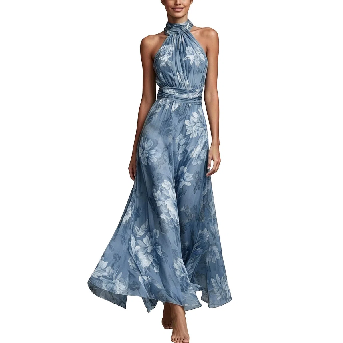 Abito da Sera da Donna, Lungo, Spalle Scoperte, da Cocktail, Linea ad A, in Tulle, Elegante, per Matrimonio, Maxi Abito da Ballo, Abito da Ballo, Abito da Ballo da Donna, Motivo Floreale, con