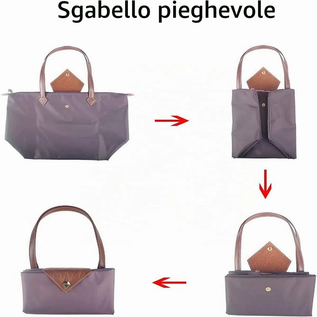 Borse Tote da Donna Borsa a Tracolla Elegante da Donna in Nylon Impermeabile Borsa con Manico Superiore Borsa da Viaggio Pieghevole da Spiaggia per Lavoro, Shopping, Grande