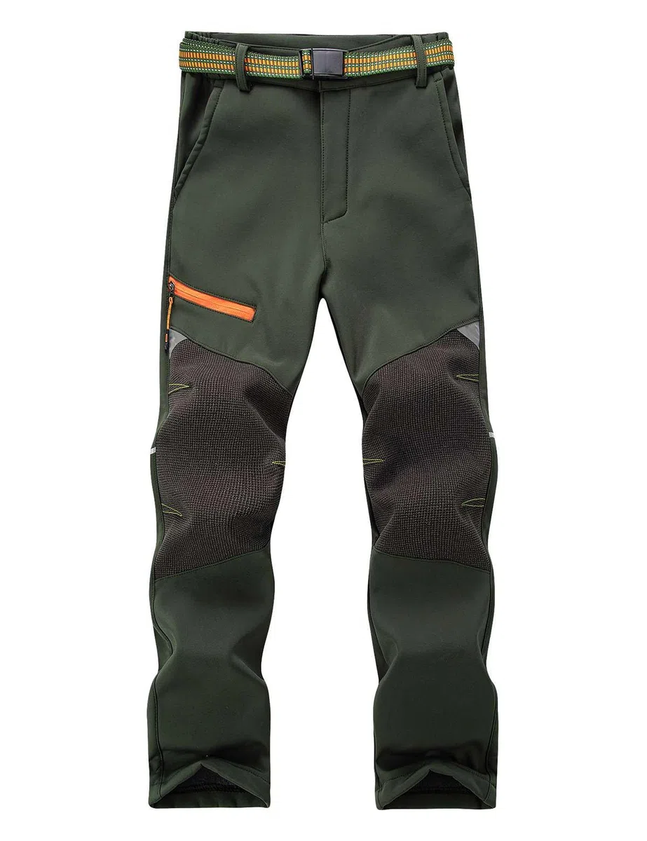 Echinodon Pantaloni softshell per bambini, imbottiti, impermeabili, antivento, per bambini, per attività all'aria aperta, per lo sport, il tempo libero, l'autunno e l'inverno