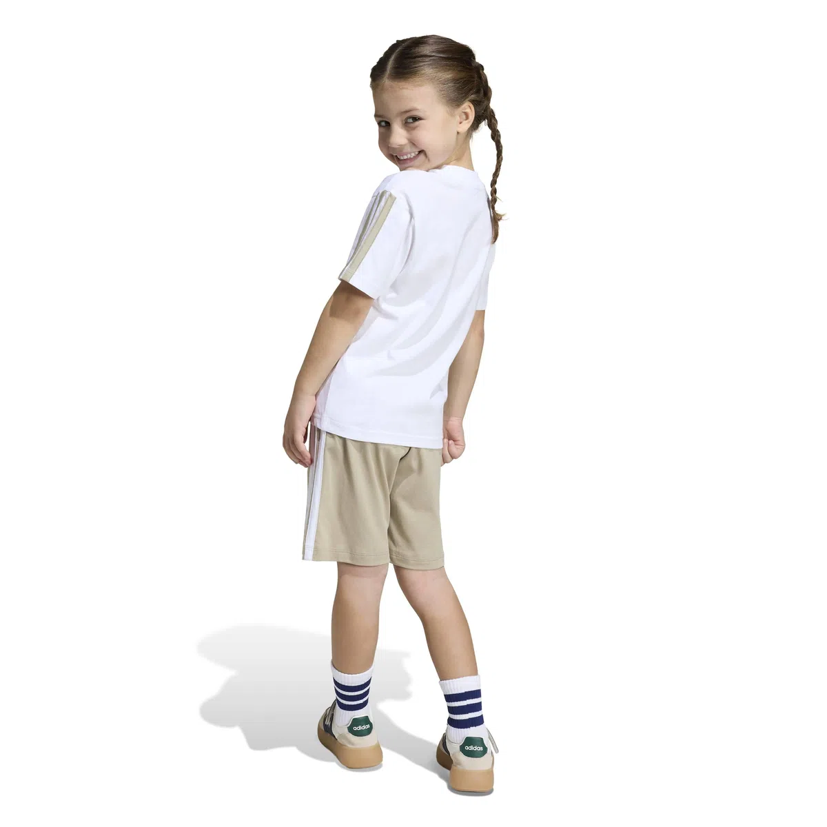 adidas Essentials Small Logo Stripes T-shirt Set JOGGER Unisex - Bambini e ragazzi