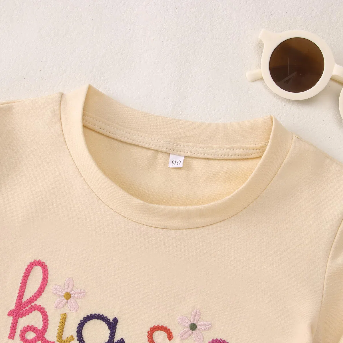 Big Sister Shirt Baby Annuncio per ragazze Tshirt con Big Sis Ricamo Bambino Promosso a Grande Sorella T-Shirt Estate Manica Corta Magliette Dolce Ricamato Cotone Top