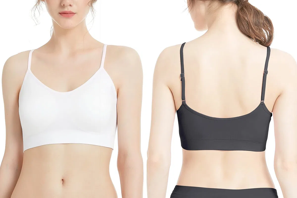 Reggiseno Senza Ferretto Bralette Imbottite per Le Donne Cinghie Sonno Reggiseni Senza Cuciture Yoga Sport Bras