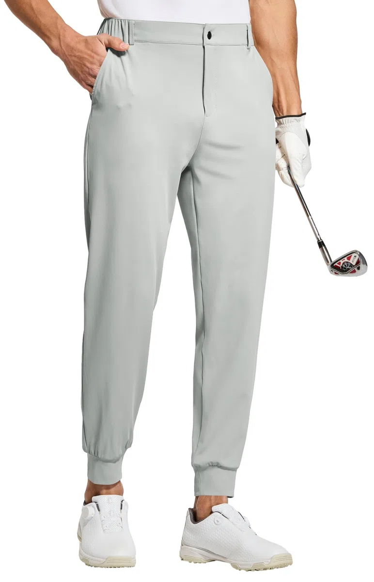 WILLIT Pantaloni da golf da uomo, elasticizzati, slim fit, asciugatura rapida, lunghi da golf, con tasche