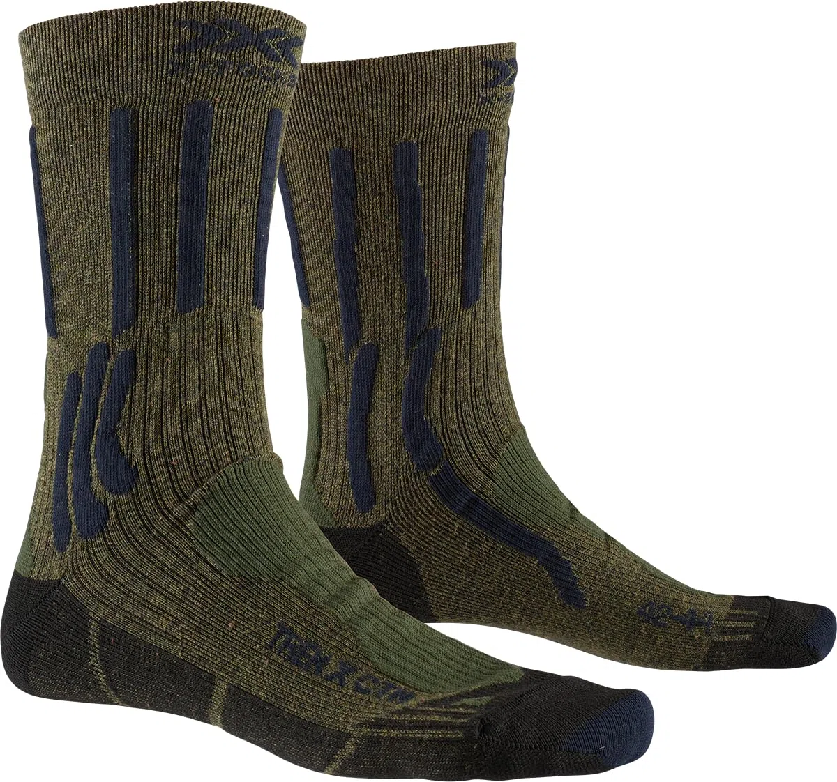 X-Socks X-Bionic 4.0 TREK X CTN Calze da trekking da Uomo - Comfort e durata migliorati con tecnologie brevettate per le avventure di trekking ed escursionismo - Verde/Blu, 39-41