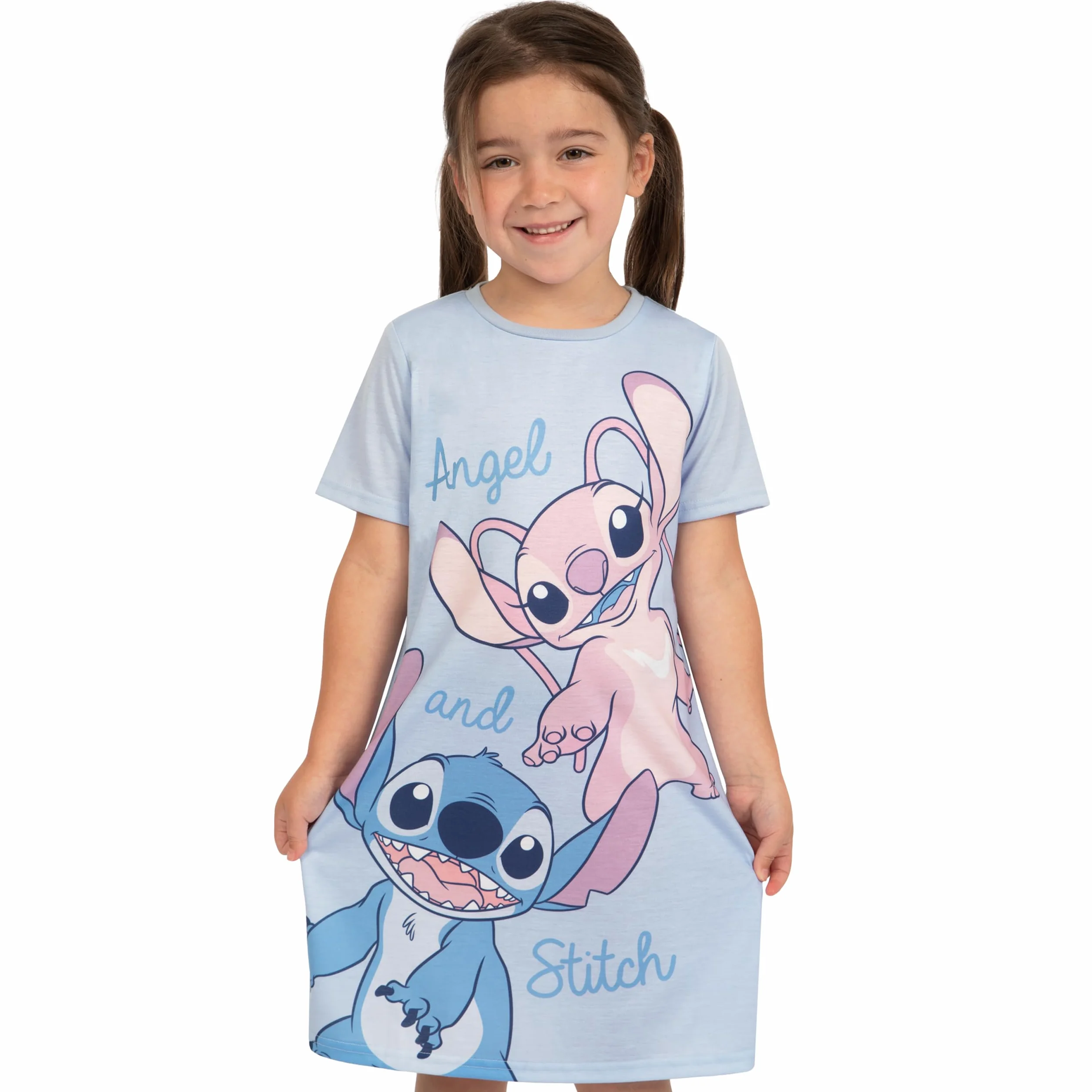 Disney Pigiama Pigiama Bambina | Lilo e Stitch Camicia da Notte | Stitch e Angel Bambina Pjs