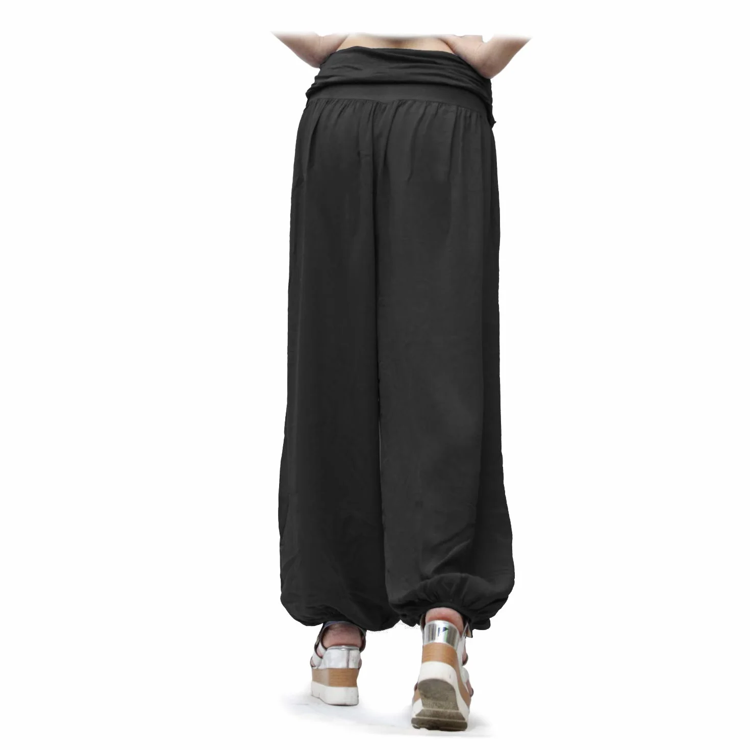 GLAMEXX24 Pantaloni Harem Donna, Larga Casual Pantaloni da Yoga con Tasche, Estivi Pantaloni Sportivi Leggeri per Jogging, Danza, Pilates