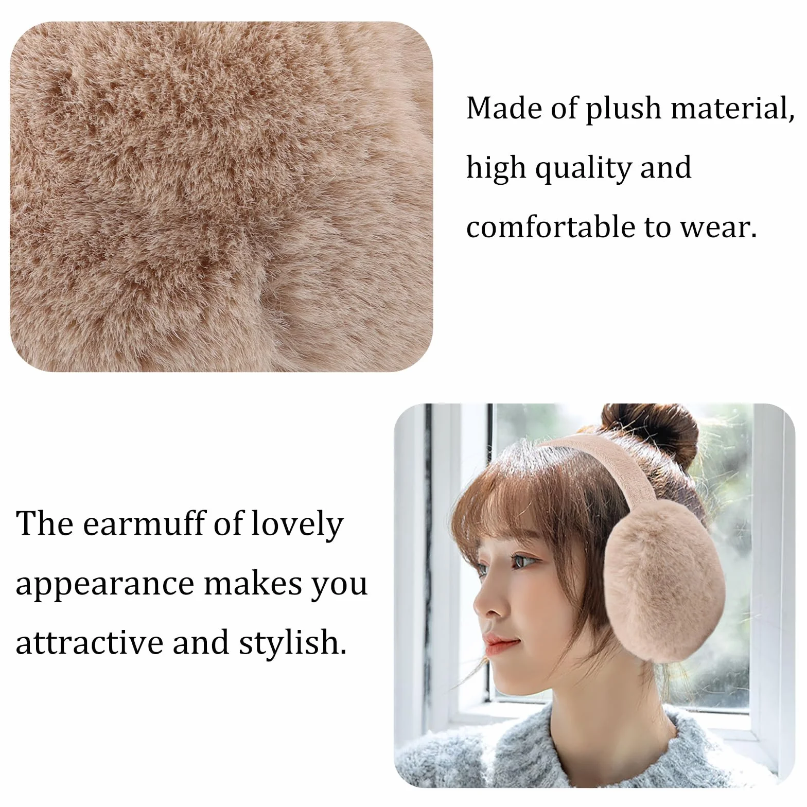 XIAOHAWANG Donne Inverno Unisex Ear Muffs Finta Pelliccia Caldo Paraorecchie Lady Ragazze Plush Ear Scaldare Orecchie All'aperto Copre