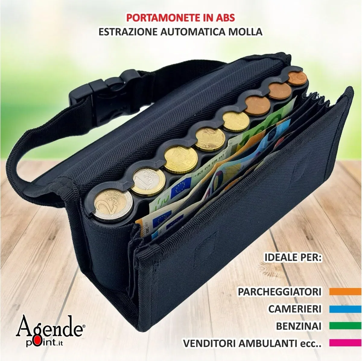 Borsa Da Cameriere Portafoglio Di Cameriere Con Inserto Automatico Per Monete