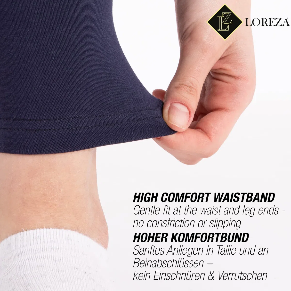 LOREZA® Set di 3 di Leggings per Bambina Pantaloni Lunghi in Cotone Opaco per Il Tempo Libero Elasticizzati per Tutti i Giorni