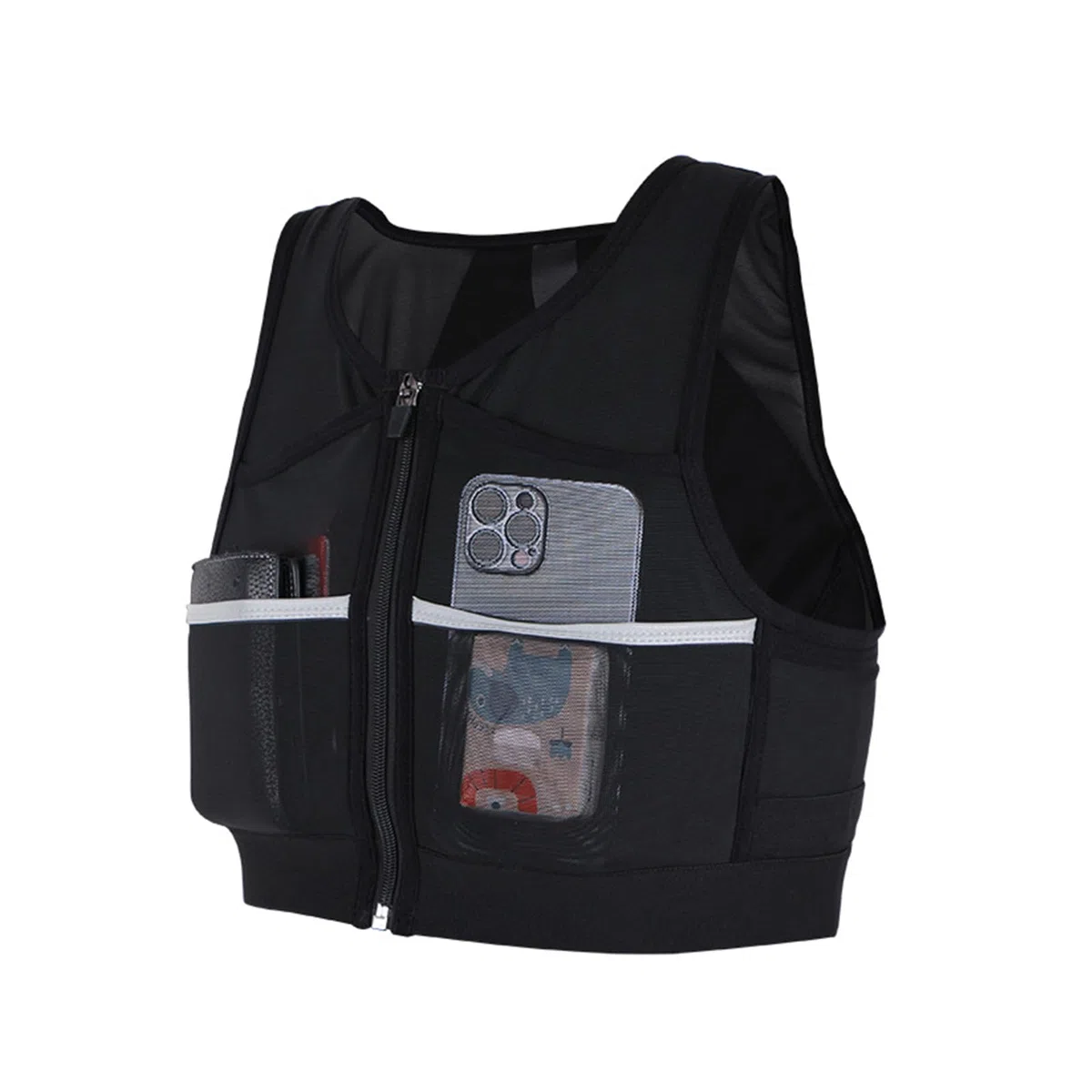 Gilet Running Super Leggero, Zaino Trail Running per Uomo e Donna, Gilet da Corsa Riflettente Traspirante per Uomini e Donne, con 7 Tasche Cintura Regolabile Vest