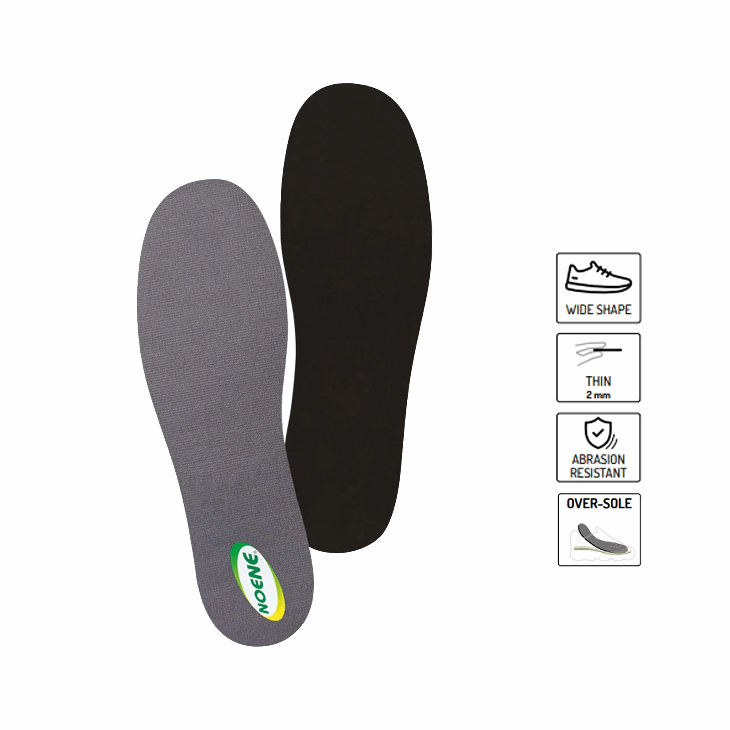 Solette Noene NO2 Antishock per scarpe sportive perfette per lo sport e per la vita quotidiana ideali per uomini e donne h: 2 mm - 47