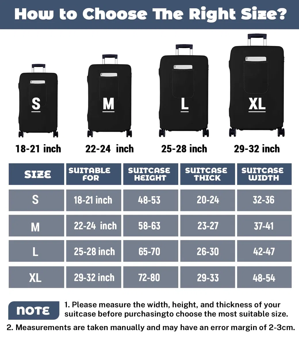 Morbuy Copri Valigia Grande per 29-32 Pollici, Elastica Nero Suitcase Cover con Ampia Tasca, XL Copri Trolley Protector con Cerniera, Antipolvere, Lavabile, Antigraffio