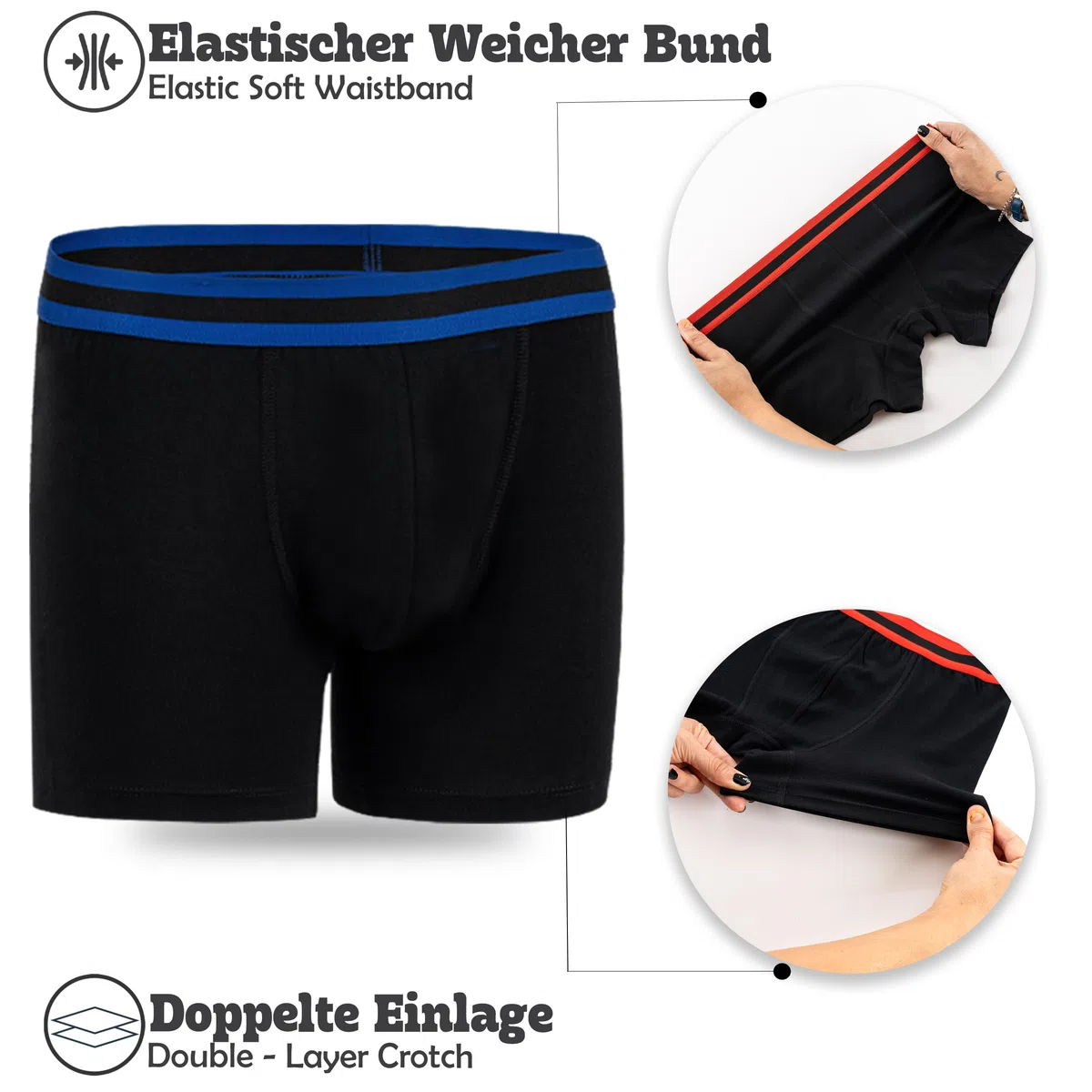 LOREZA ® 5/10 Boxer per Ragazzi Intimo Cotone Bambino Mutande 2 a 15 Anni