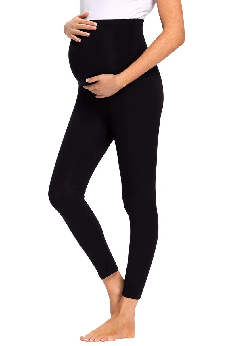 Leggings Premaman, Estivi Lunghi Pantacollant Gravidanza Basic Pantaloni Morbido Cotone Elasticizzato Collant Pesanti Casual Leggings Pantaloni Premaman Donna Sottile