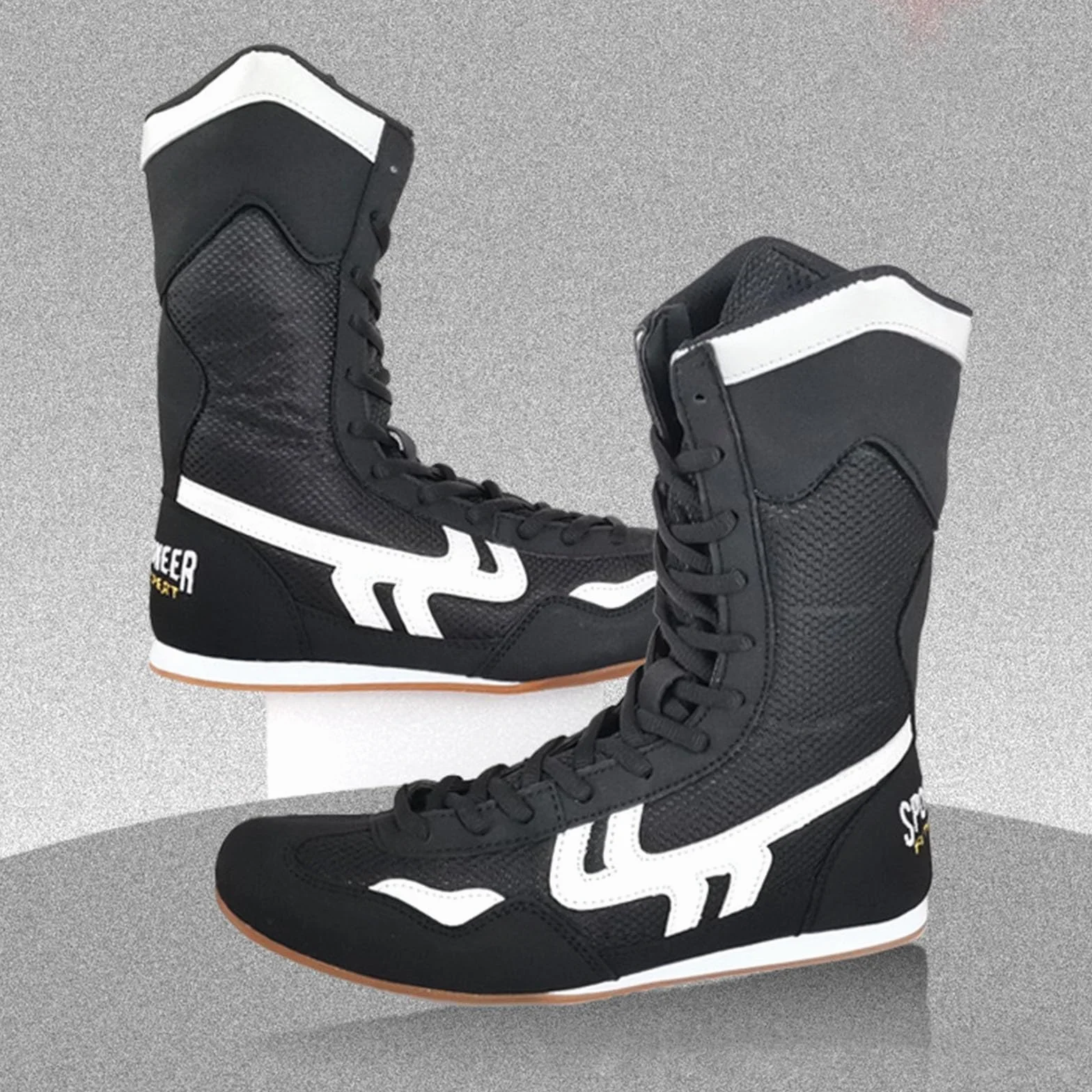 Scarpe da boxe High Top Training Wrestling Scarpe Stivali Lunghi Scarpe da Boxe Gara Formazione Sneaker Uomo 9