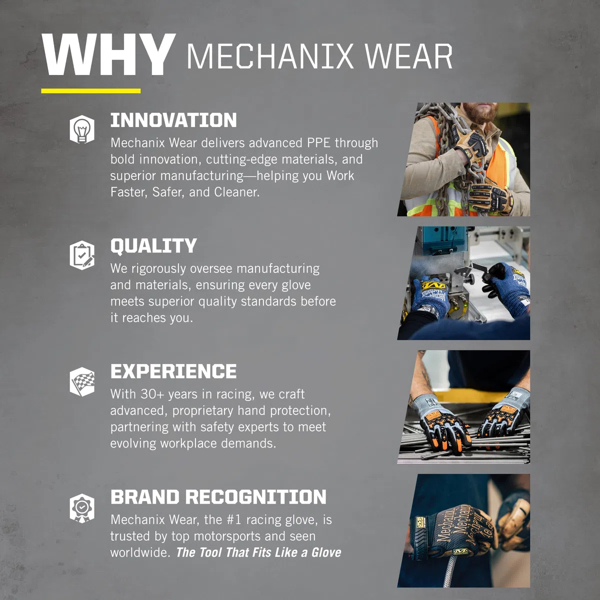 Mechanix Wear - Original Guanti, Nero, X-Large