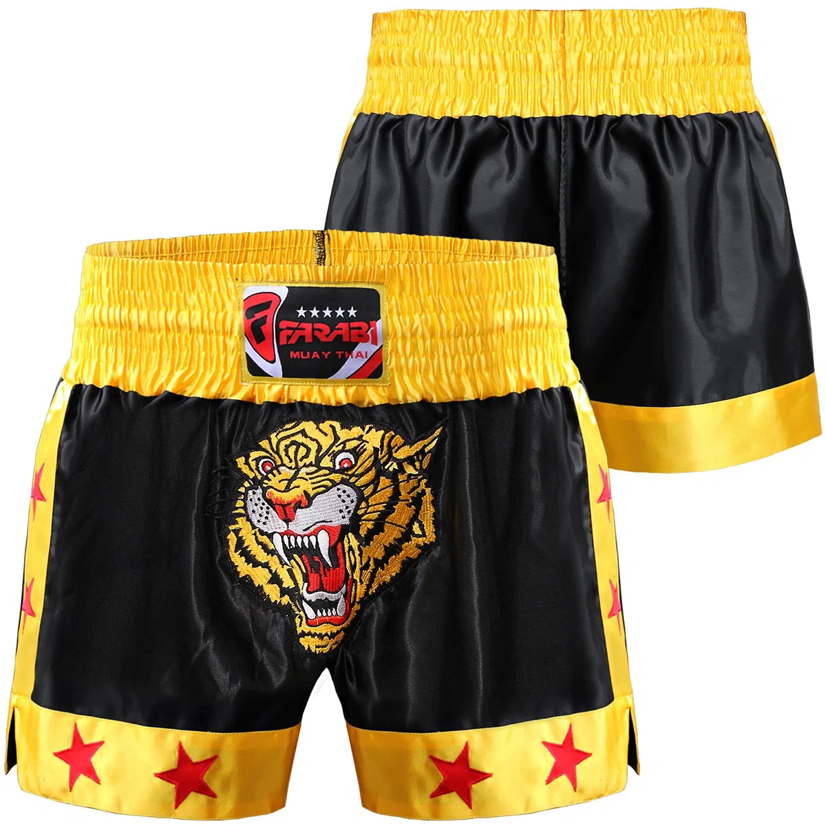 Farabi Sports Muay Thai Shorts - Pantaloncini da Boxe per MMA, Kickboxing, Allenamento, Combattimento in Gabbia, Esercizio Fisico, Fitness alle Prese, Corsa e Arti Marziali