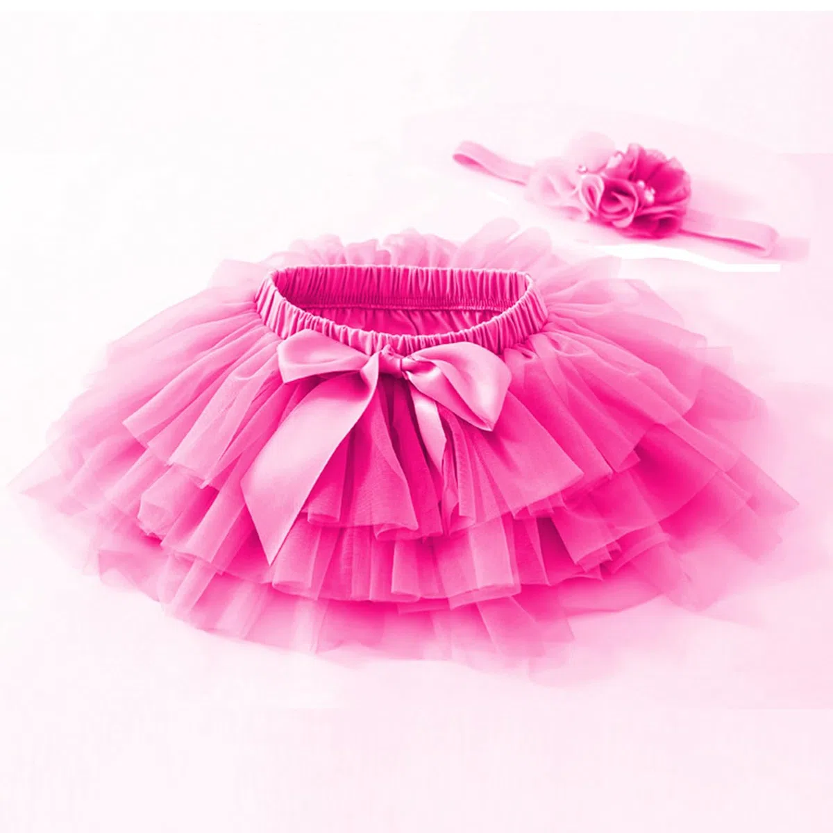 Gonna morbida con volant in tulle con fodera per pannolini, principesse, feste, tutù, set con fascia floreale