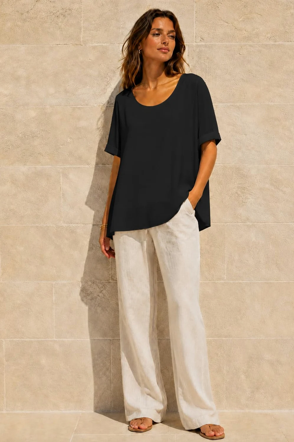 Van Der Rich ® - Camicia in Chiffon Foderato all'Interno - Dnna