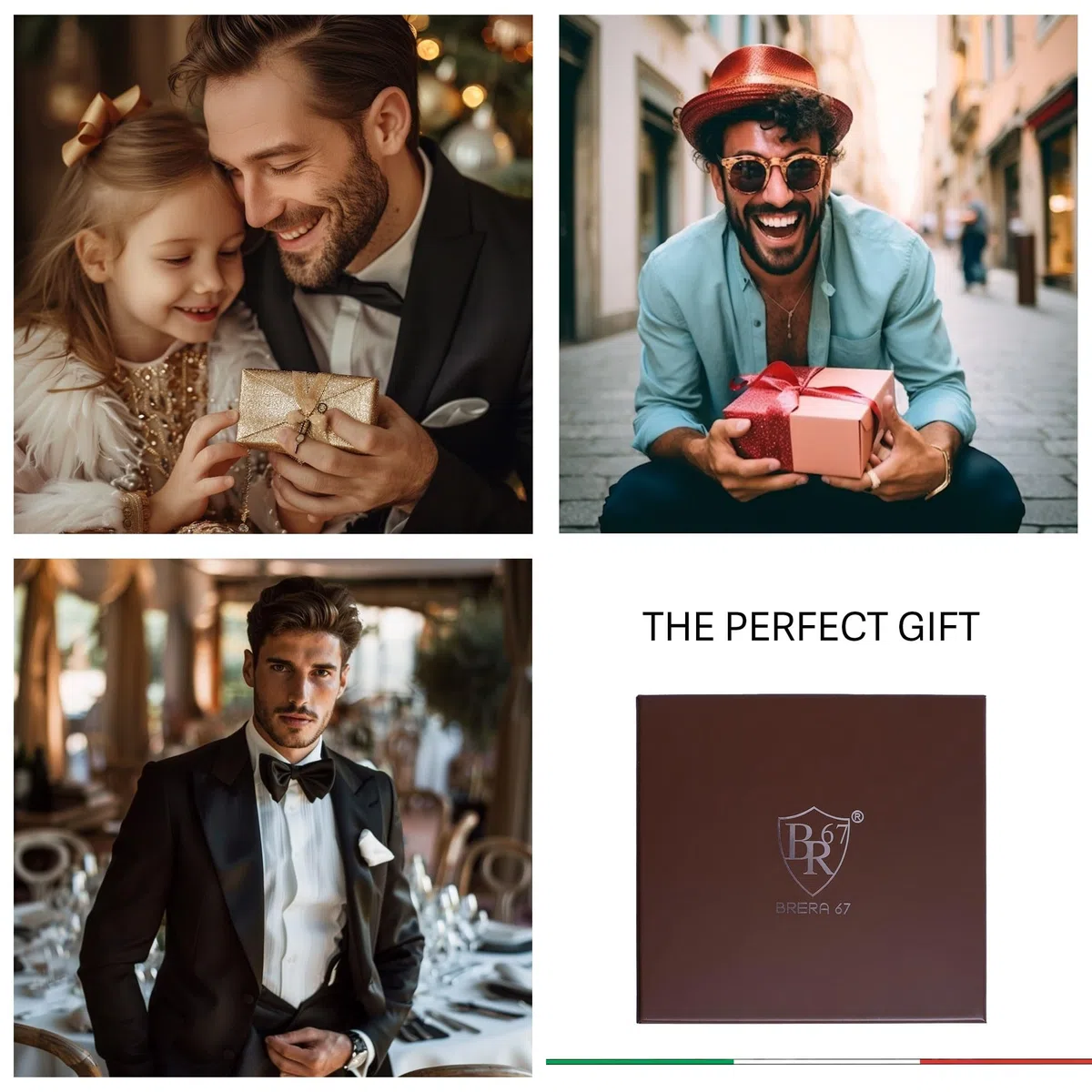 3 Pezzi Cravatta Uomo elegante + 3 Pezzi fazzoletto da taschino uomo, Set uomo con confezione regalo, Cravatte e Pochette Classiche