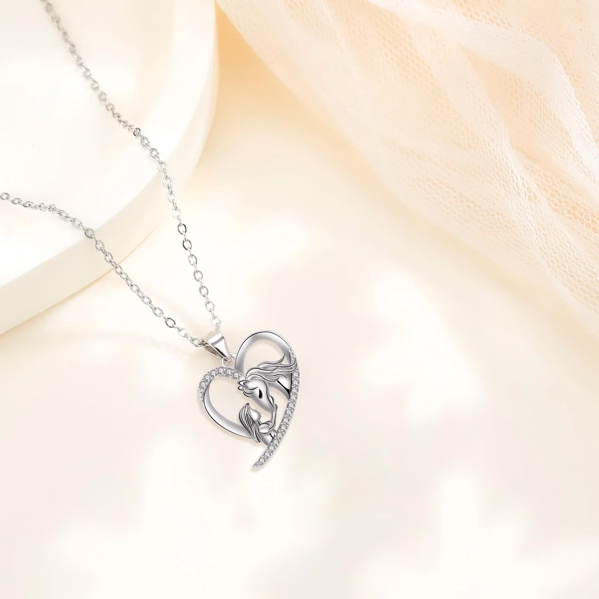 Collana Donna Argento 925 Collanean Allergici Ragazze - Serie a Tema Animali,Regali per Donne e Ragazze