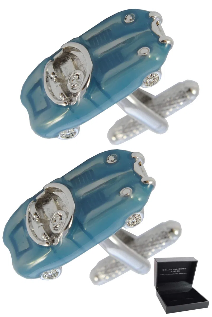 COLLAR AND CUFFS LONDON - Luxury Cufflinks for Men WITH PRESENTATION GIFT BOX - Solid Brass - Cars and Motorbikes - Automotive
