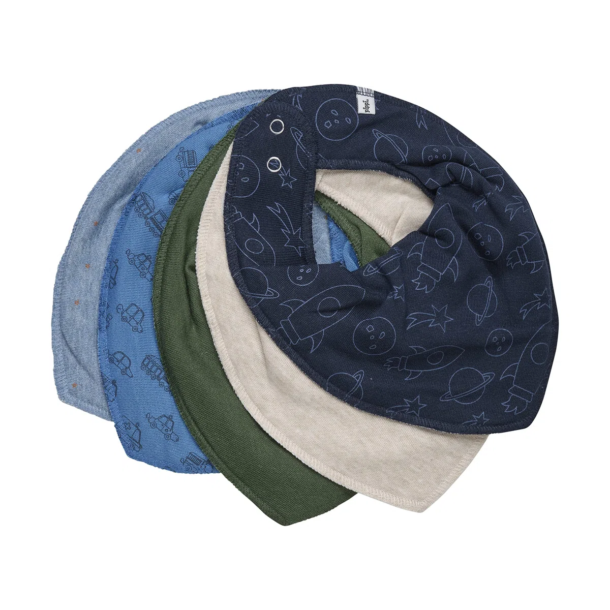 PIPPI Bandana Bib (5-pack), bavaglino triangolare,