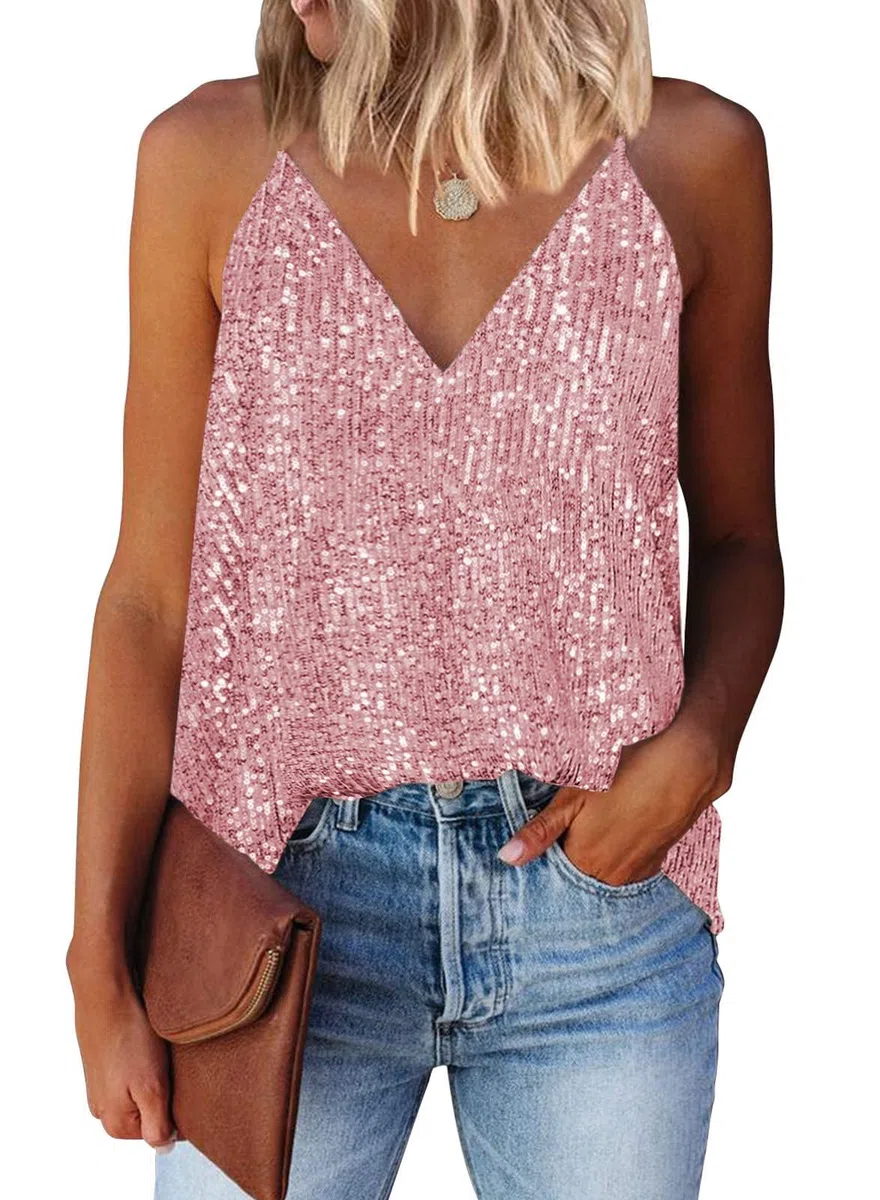Gilet da donna senza maniche con paillettes Shimmer Top