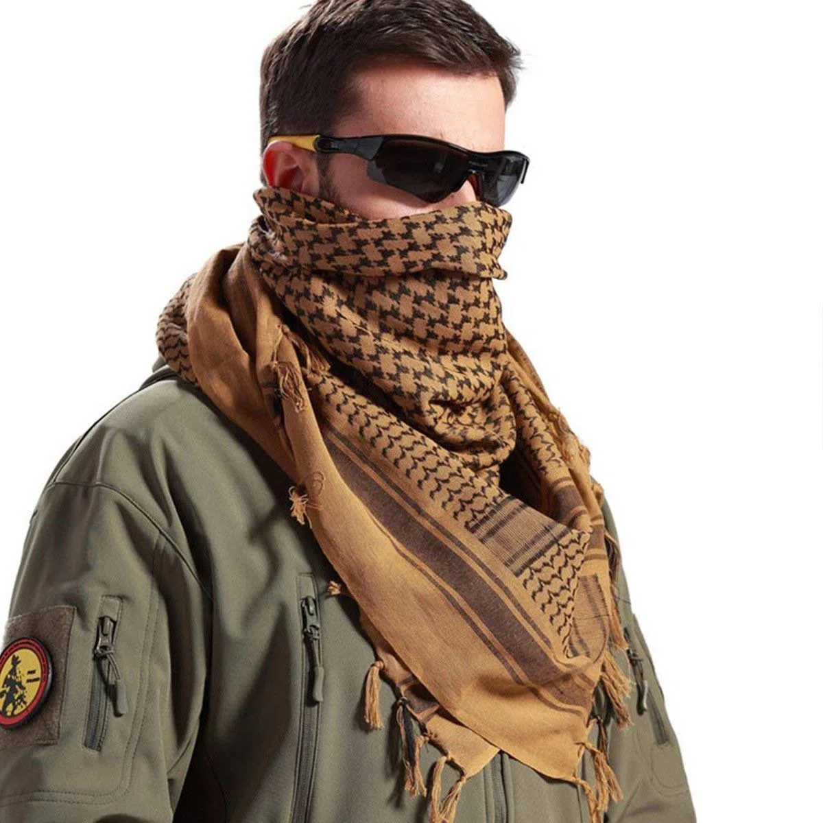 FREE SOLDIER shemagh Foulard da Testa per Uomini e Donne per attività all'Aria Aperta, Sport, Camping, Trekking, tattico, Deserto, shemagh, 110 * 110cm