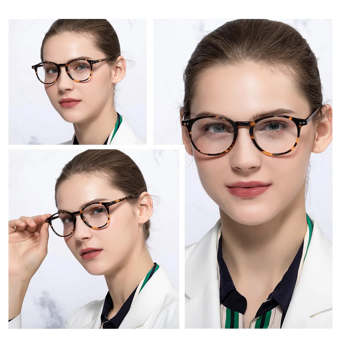 ZENOTTIC Occhiali da vista Rotondi Retrò Montature con Lenti Trasparenti Occhiali da Nerd per Donna Uomo