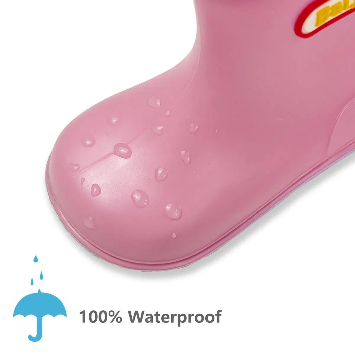 Stivali Pioggia Bambini Impermeabili Antiscivolo Stivaletti Gomma PVC Leggeri Galosce Bambino Bambina Unisex 1-6 Anni