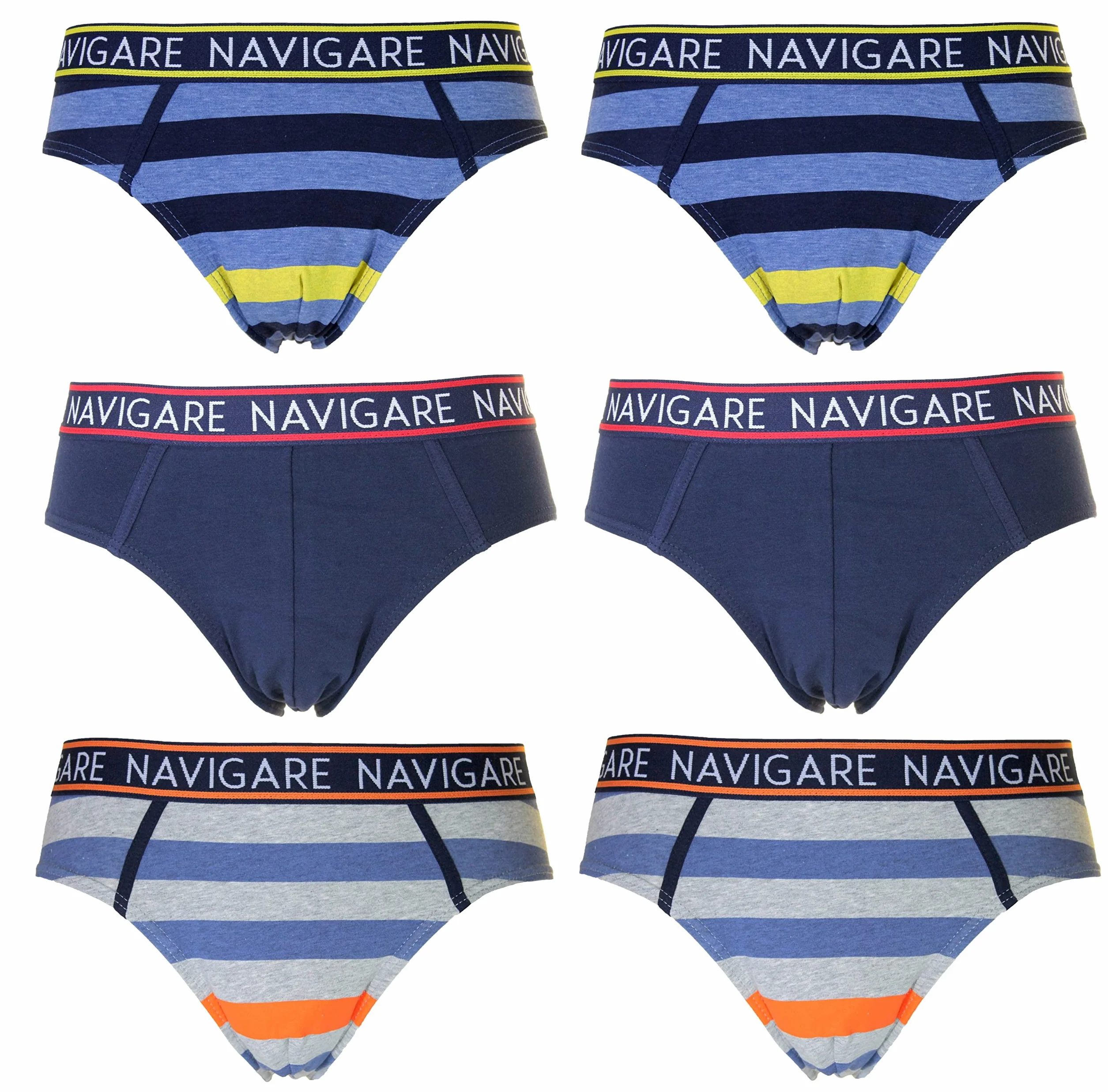 Navigare 6 Slip Ragazzo Mutanda Bimbo Bambino 10-12-14-16 Anni Varie Fantasie (Art-21099, 12)