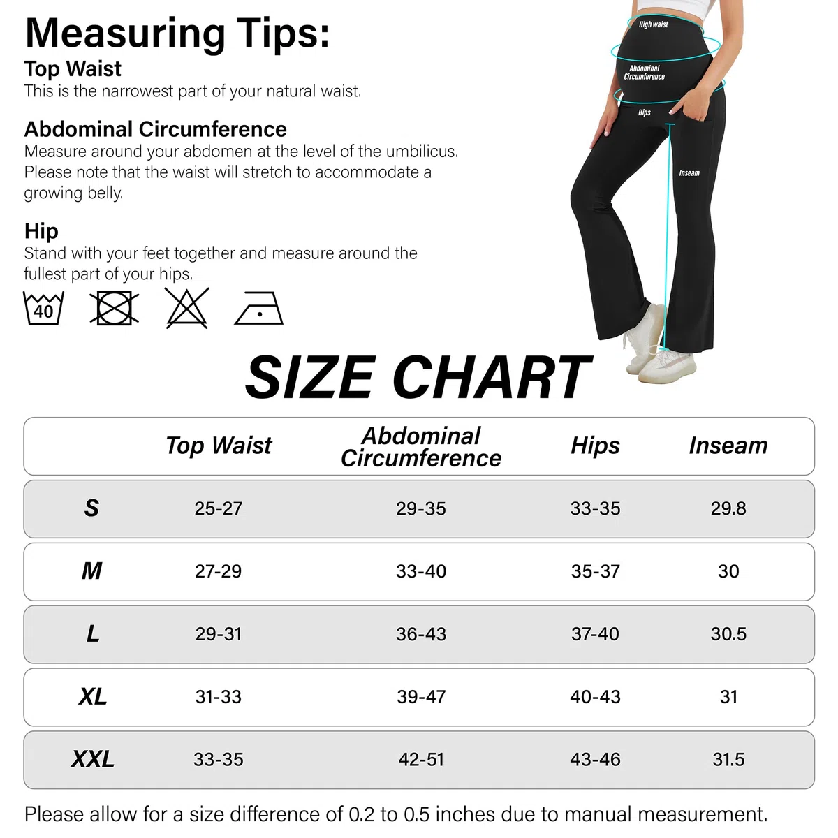HEGALY Women's Maternity Flare Leggings Over The Belly - Casual Pregnancy Yoga Pants with Pockets Buttery Soft