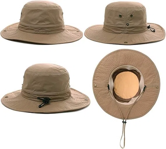 TOP-EX XL/XXL Cappello da sole da uomo a tesa larga UPF 50+ & impermeabile, grandi cappelli estivi per escursioni, trekking, pesca, campeggio, vela, pieghevole, regolabile, traspirante