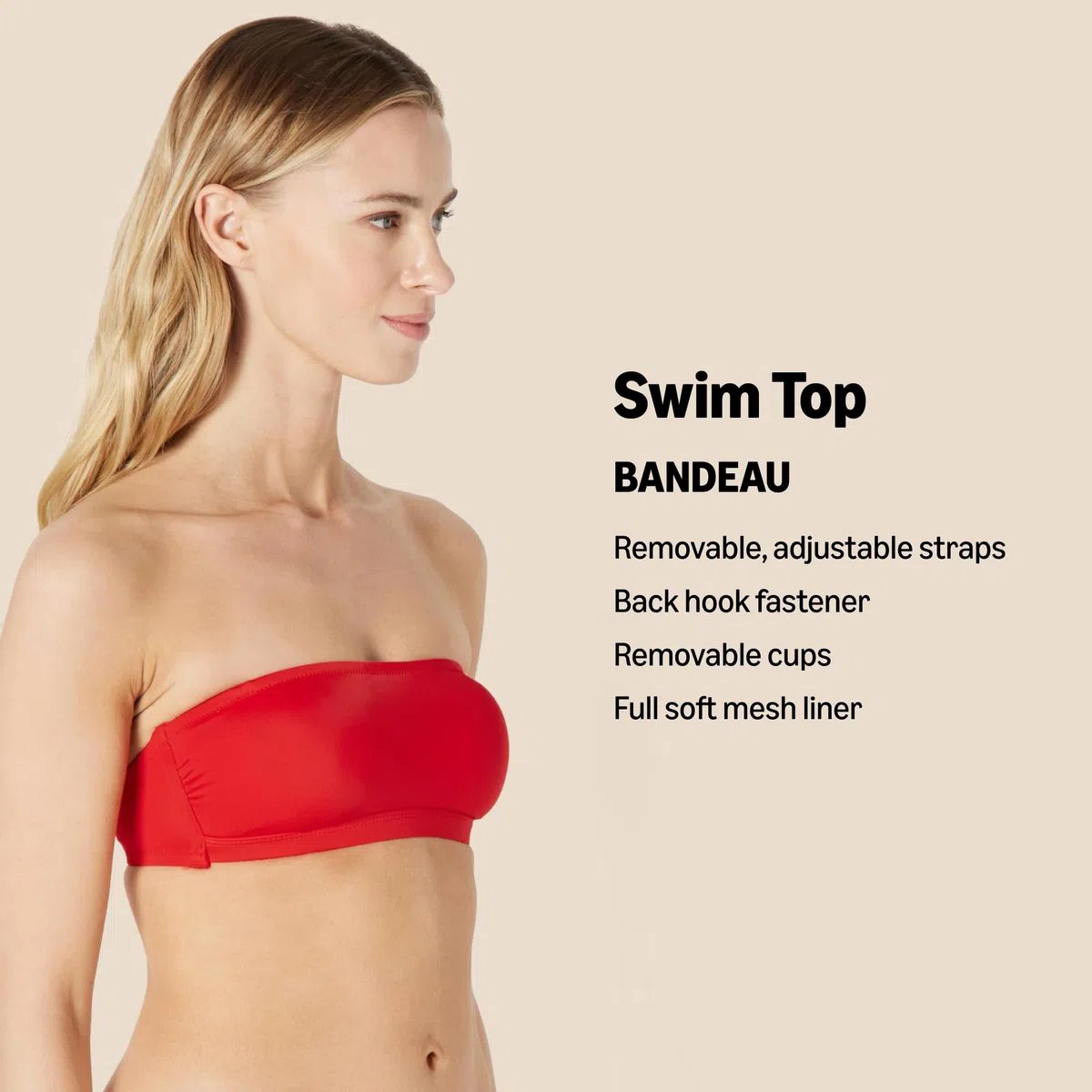 Amazon Essentials Donna Top da Bagno a Fascia
