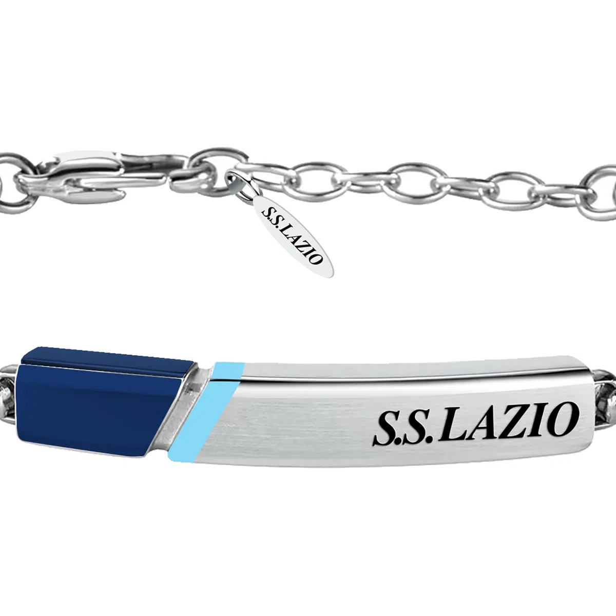 Clondo Bracciale Uomo Donna Lazio in Acciaio – Collezione Ufficiale Calcio – Accessorio Elegante e Sportivo con Logo – Idea Regalo per Tifosi – Vari Modelli Disponibili