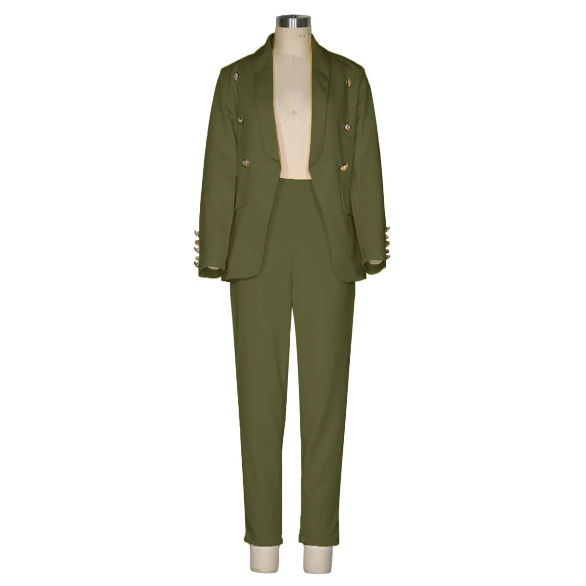Tailleur da Donna Eleganti Offerte Completi 2 Pezzi Giacca Manica Lunga Risvolto e Pantalone Casual Tute Lavoro Autunno Inverno Curvy Abiti Donna da Cerimonia per Matrimoni e Feste