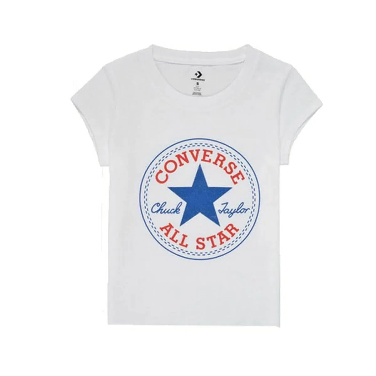 Converse Maglietta A Maniche Corte per Bambini Converse Timeless Chuck Patch Bianco Maglietta a Maniche Corte Unisex - Bimbi 0-24