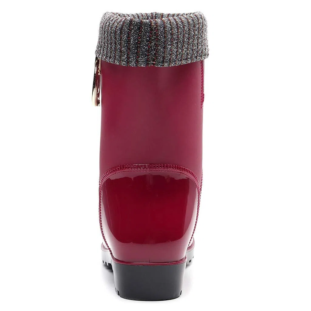 Stivali in Gomma Donna per Pioggia Tronchetti Donna Altezza Stivaletti con Robusta Suola Antiscivolo Stivaletti Pioggia Antivento Impermeabili Chelsea Boots Chelsea Impermeabili